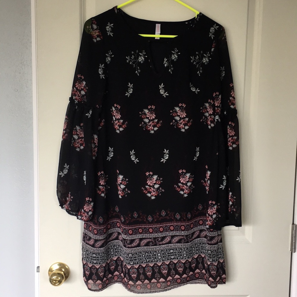 Black floral dress